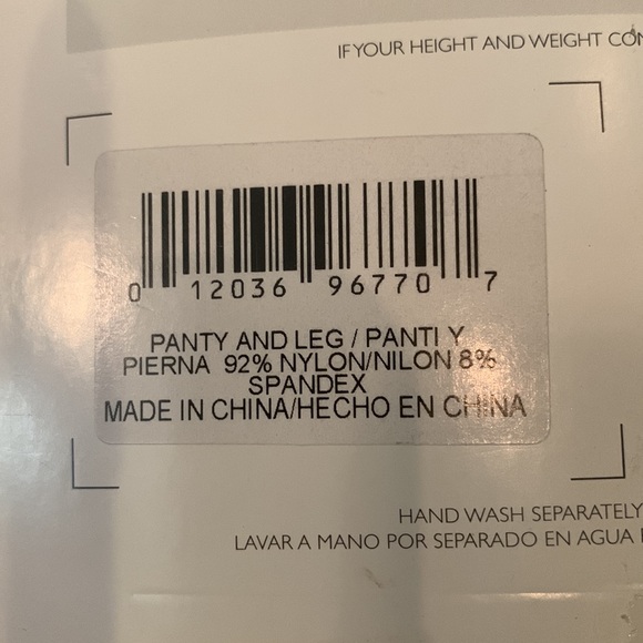 BRAND NEW SILK REFLECTIONS by HANES. RIBBED TIGHTS. Control Top. Size AB. Mocha - Picture 6 of 6